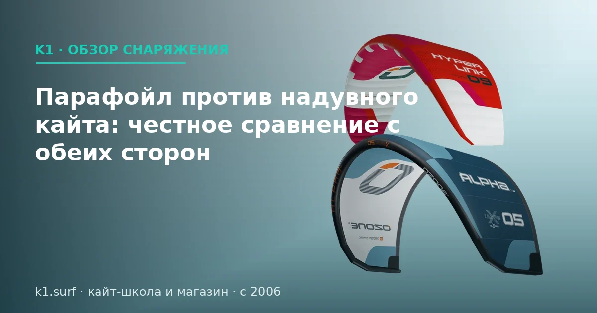 Парафойл против надувного кайта: честное сравнение с обеих сторон