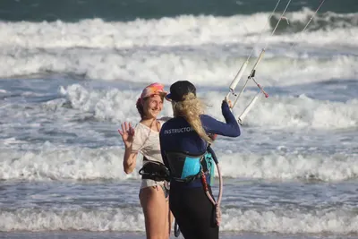 K1 students on Malibu beach before going out on the water