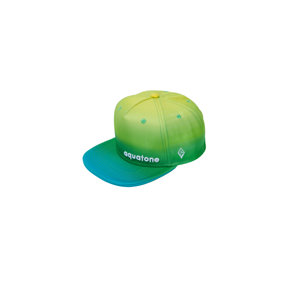 Aquatone LOGO CAP Green/Blue Gradient flat-brim cap Apparel — side view