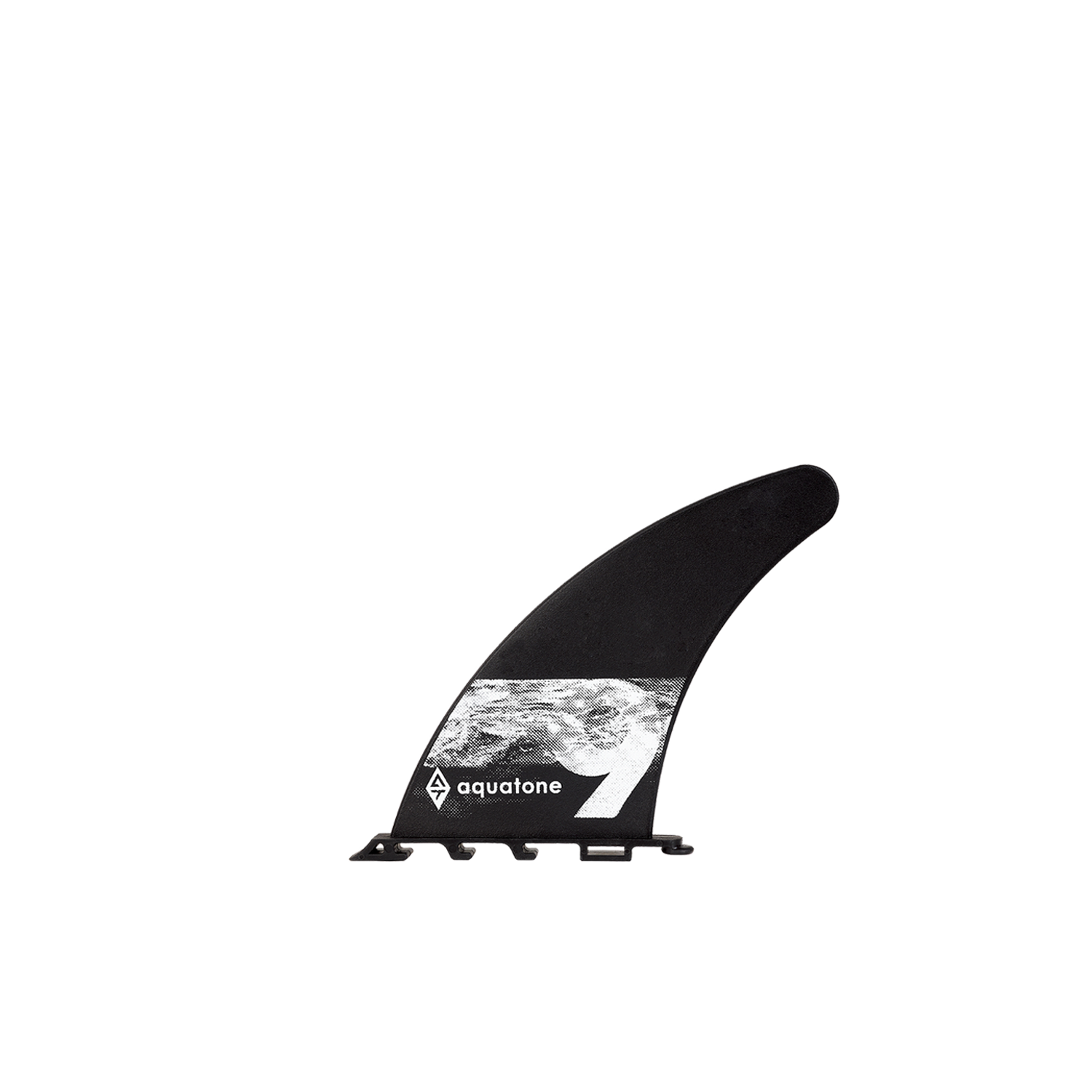 Aquatone 9" CENTER FIN Durable nylon material. Push-in Accessory — side view