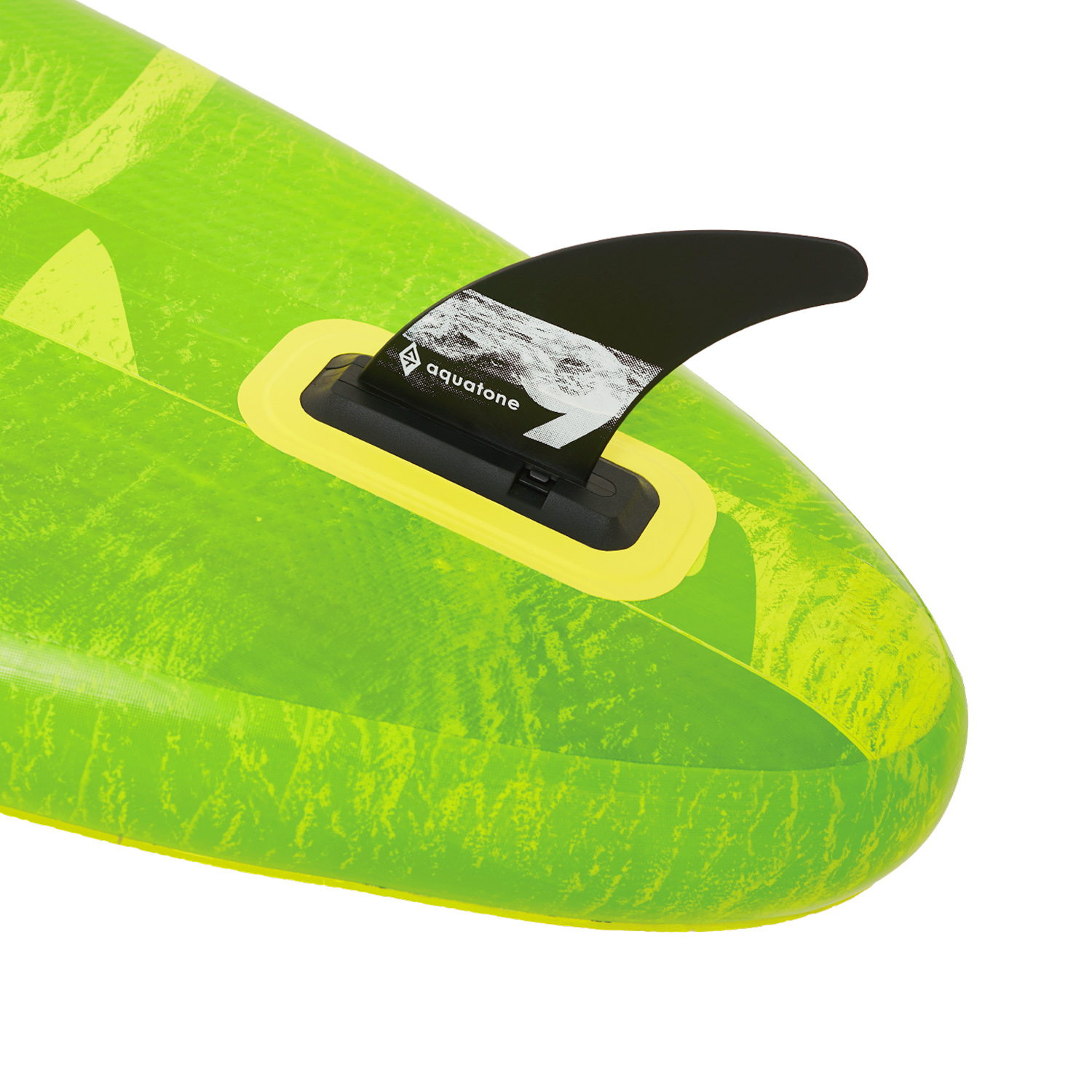Aquatone 9" CENTER FIN Durable nylon material. Push-in Accessory — construction detail