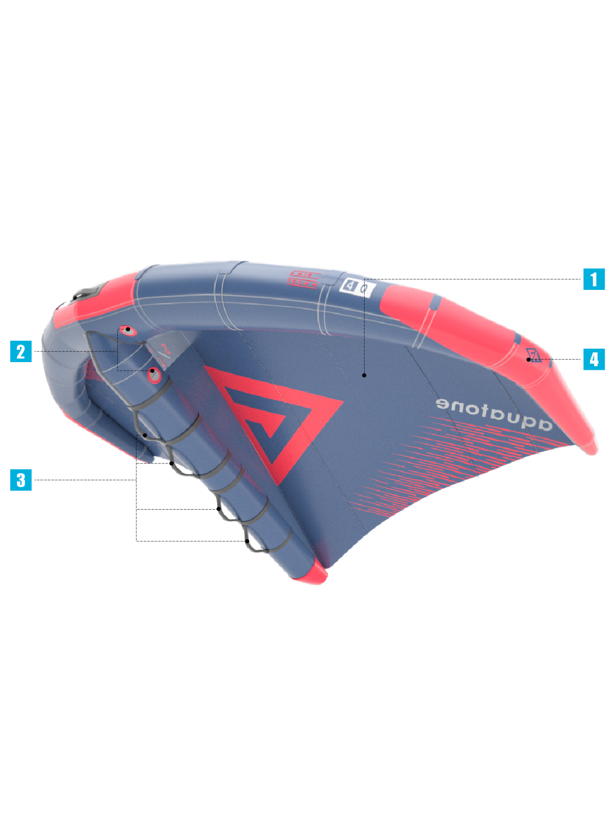 Надувная доска Aquatone SLICE 4.0 AIR FOIL WING Designed to be — close-up