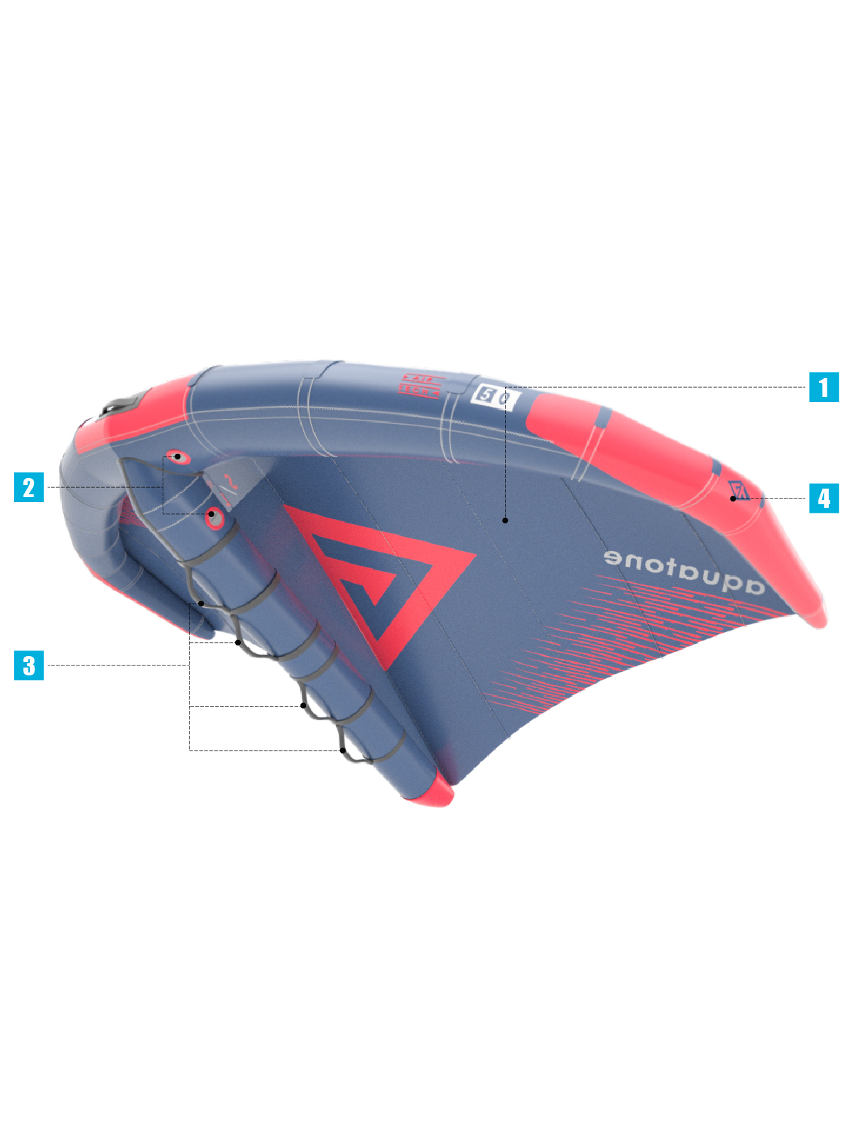 Надувная доска Aquatone SLICE 5.0 AIR FOIL WING Designed to be — close-up