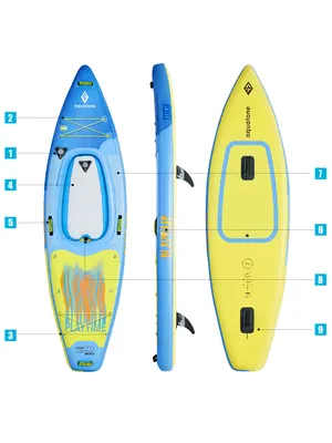 Каяк Aquatone PLAYTIME 11'4" 2-In-1 SUP/KAYAK 2-In-One — в работе на воде