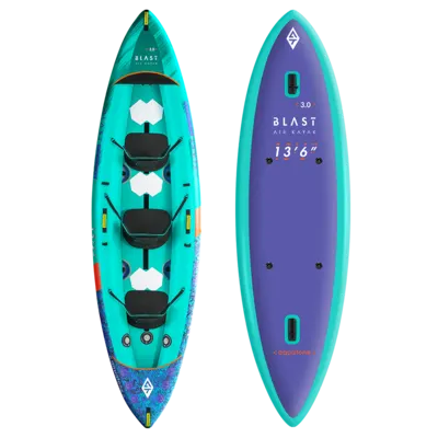Каяк Aquatone BLAST 13'6" RECREATIONAL KAYAK 3-PERSON — вид сбоку