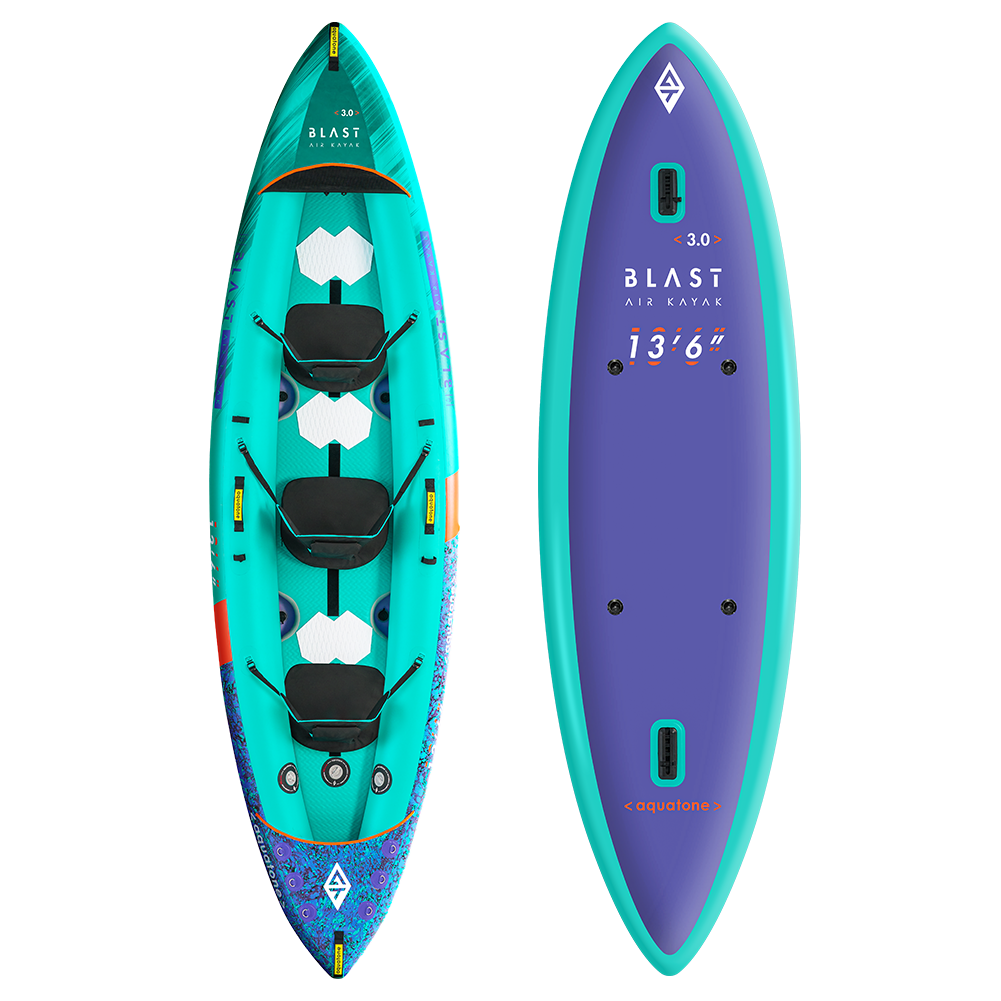 Каяк Aquatone BLAST 13'6" RECREATIONAL KAYAK 3-PERSON — side view