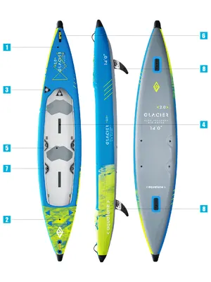 Каяк Aquatone GLACIER 14' ADVANCED KAYAK 2-PERSON — в работе на воде