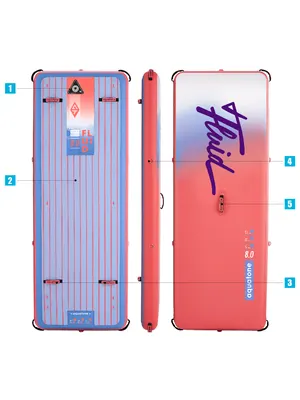 Платформа Aquatone FLUID 8'0" AIR FITNESS MAT Fitness and SUP — в работе на воде