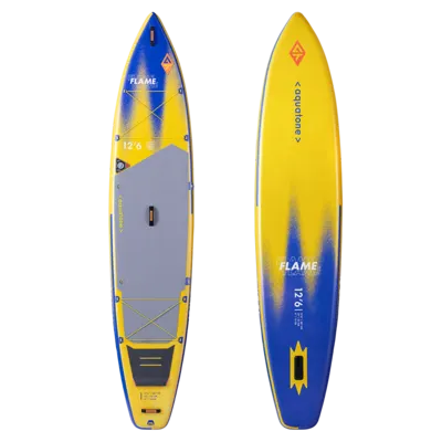 Надувная доска Aquatone FLAME 12'6" TOURING SUP Long Distance Touring — вид сбоку