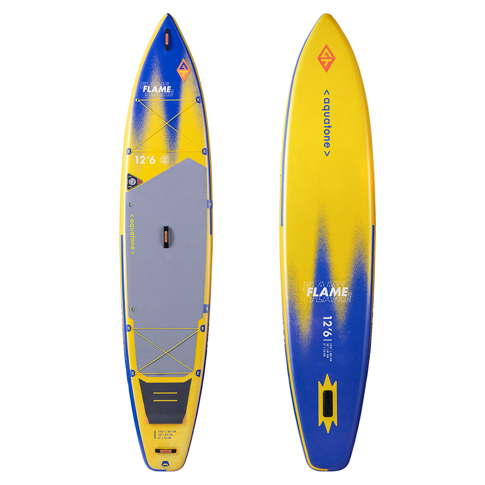 Надувная доска Aquatone FLAME 12'6" TOURING SUP Long Distance Touring — side view