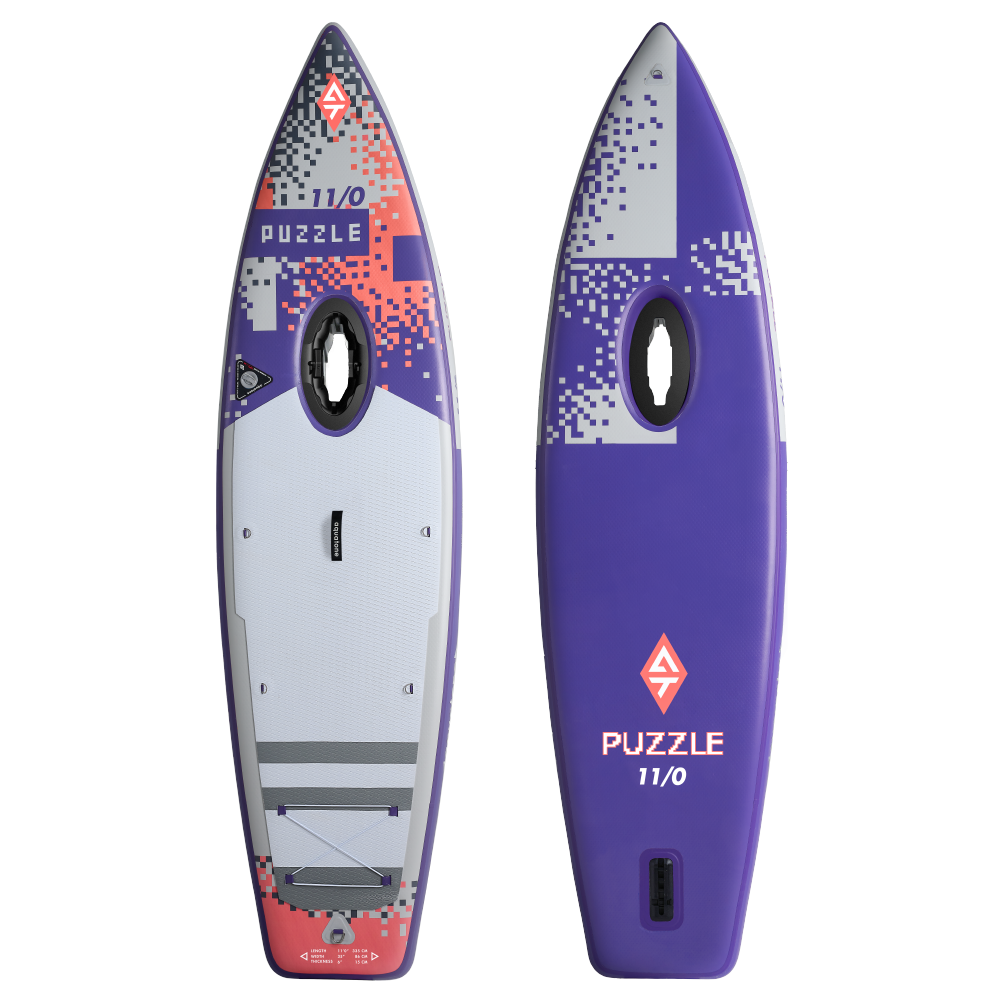 Inflatable доска Aquatone PUZZLE 11'0" PEDAL SUP Air SUP/Pedal Kayak — side view