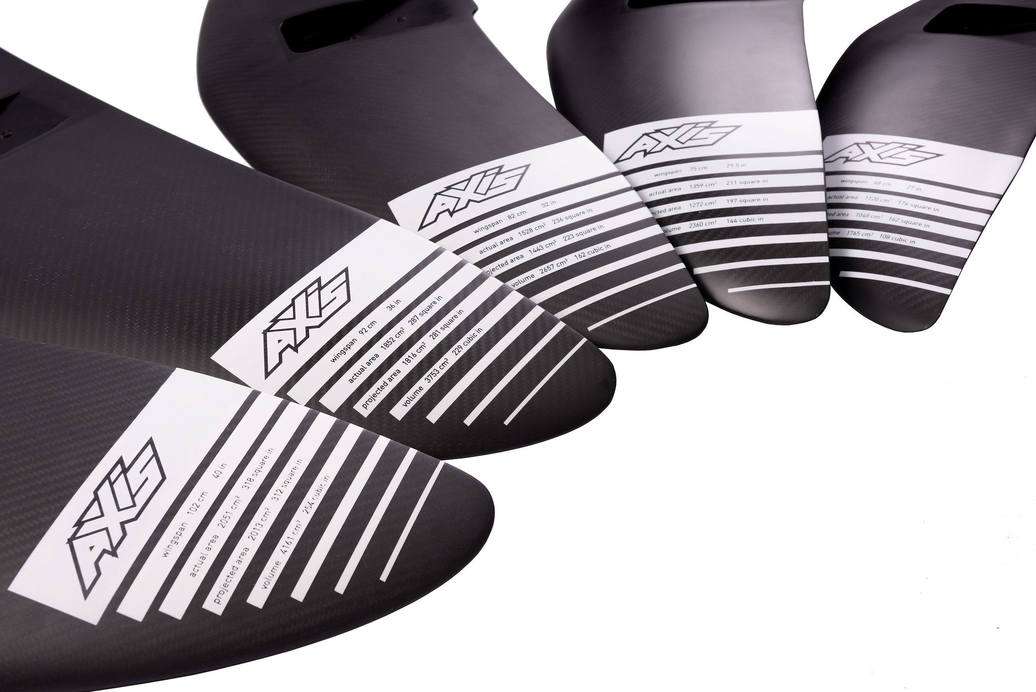 Переднее крыло фойла AXIS Foils 820mm Carbon Front Wing — top view