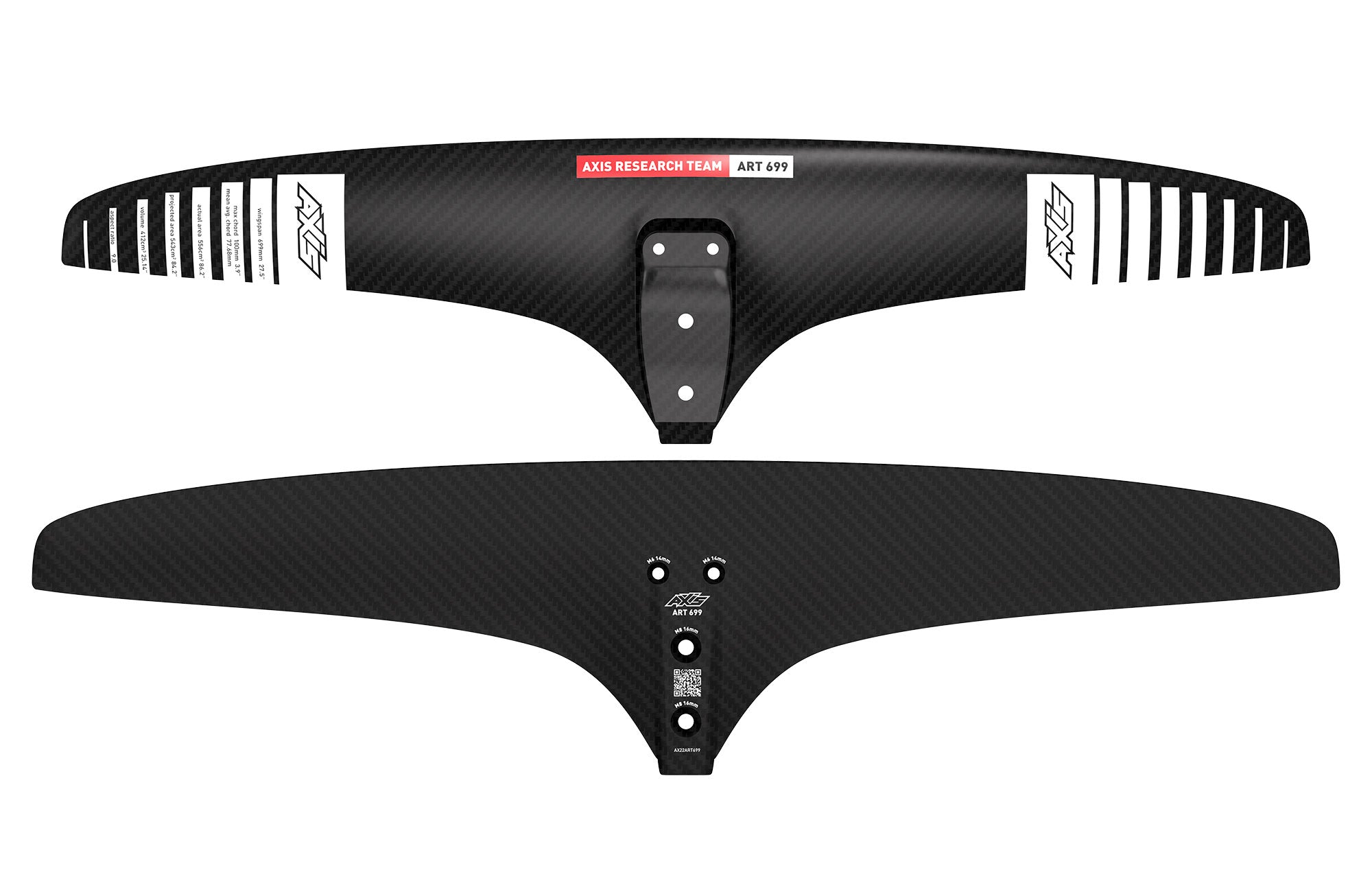 Переднее крыло фойла AXIS Foils ART 699 Carbon Hydrofoil Wing — construction detail
