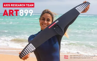Переднее крыло фойла AXIS Foils ART 899 Carbon Hydrofoil Wing — в работе на воде