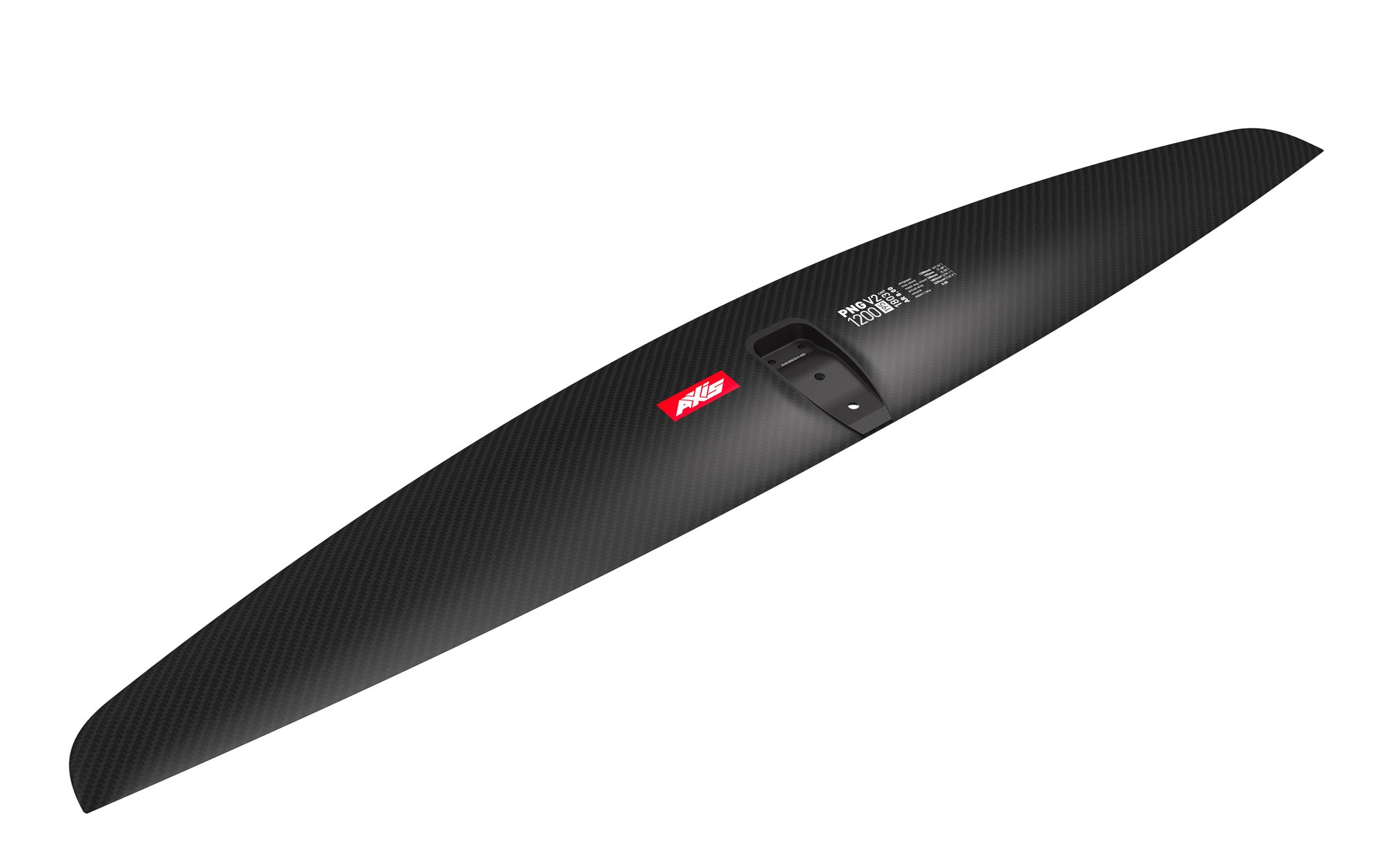 Переднее крыло фойла AXIS Foils AXIS PNG V2 1200 Ultra High Mod Reinforced Carbon Hydrofoil wing — вид сбоку
