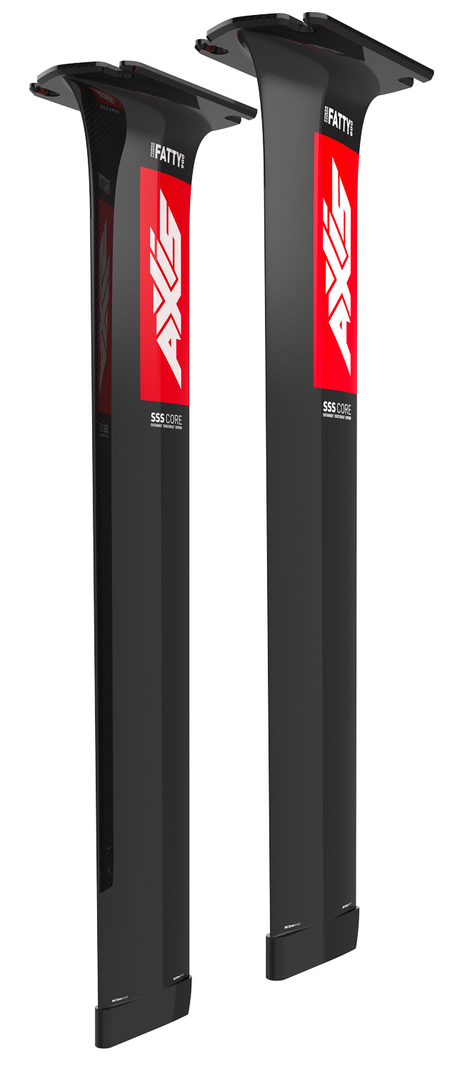 фойла AXIS Foils AXIS Power Carbon FATTY Mast & Base Plate 80 Mast — side view