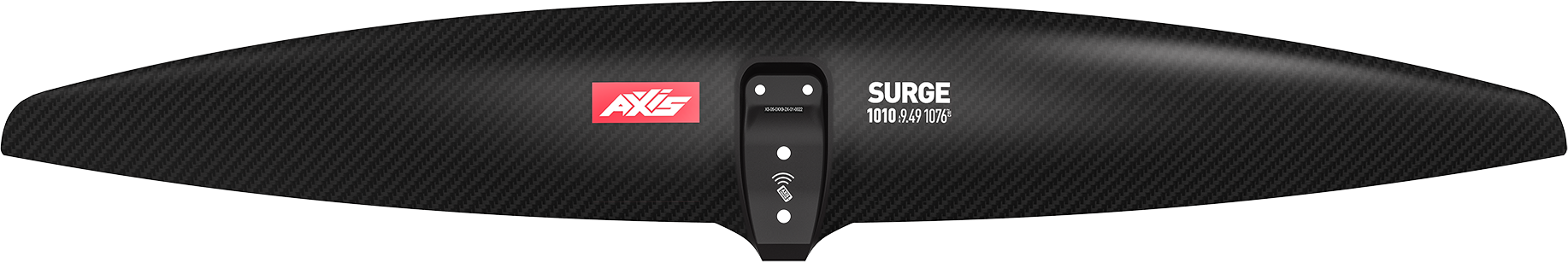 Переднее крыло фойла AXIS Foils AXIS SURGE 1010 Carbon Hydrofoil wing — top view