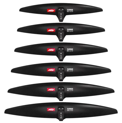 Переднее крыло фойла AXIS Foils AXIS SURGE 1010 Carbon Hydrofoil wing — в работе на воде