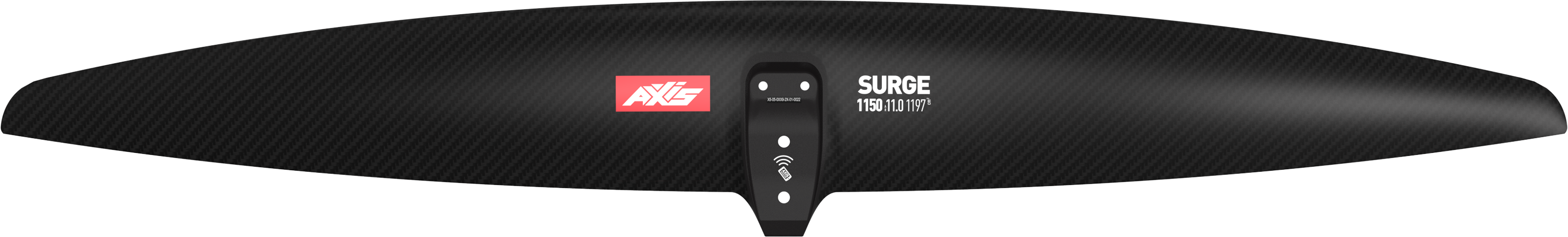Переднее крыло фойла AXIS Foils AXIS SURGE 1150 Carbon Hydrofoil wing — вид сбоку