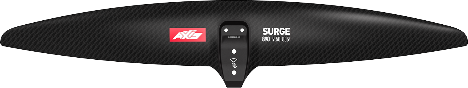 Переднее крыло фойла AXIS Foils AXIS SURGE 890 Carbon Hydrofoil wing — top view