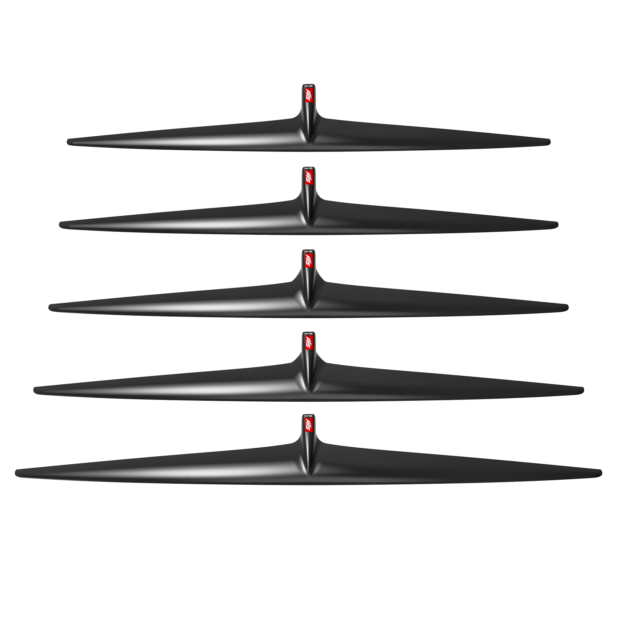 Переднее крыло фойла AXIS Foils AXIS TEMPO 1090 Ultra High Modulus Carbon Hydrofoil wing — крупный план