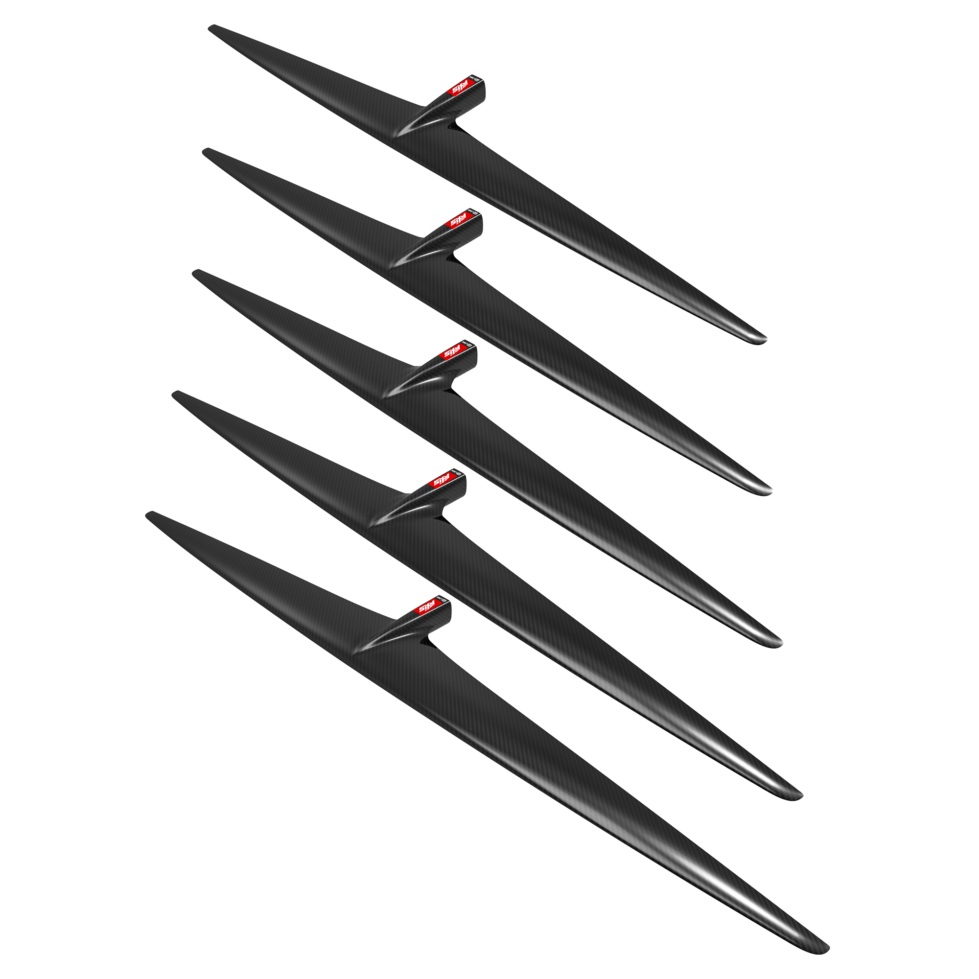 Переднее крыло фойла AXIS Foils AXIS TEMPO 890 Ultra High Modulus Carbon Hydrofoil wing — вид сверху