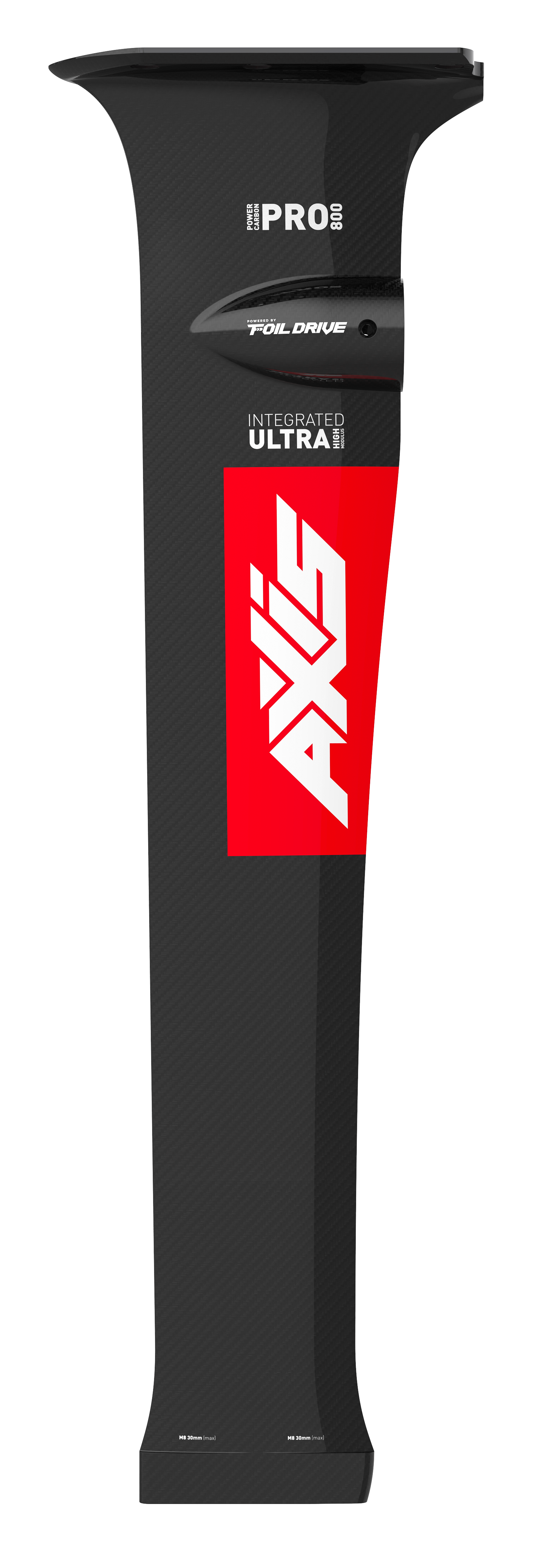 Мачта фойла AXIS Foils AXIS  - ULTRA High Modulus Carbon - Integrated Foil Drive Mast 800 — вид сбоку