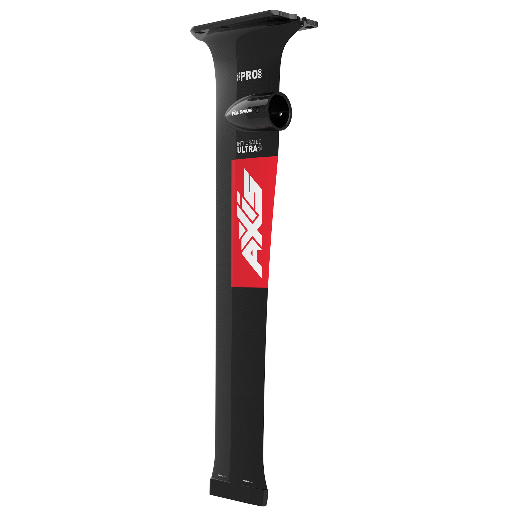 Мачта фойла AXIS Foils AXIS  - ULTRA High Modulus Carbon - Integrated Foil Drive Mast 800 — вид сверху