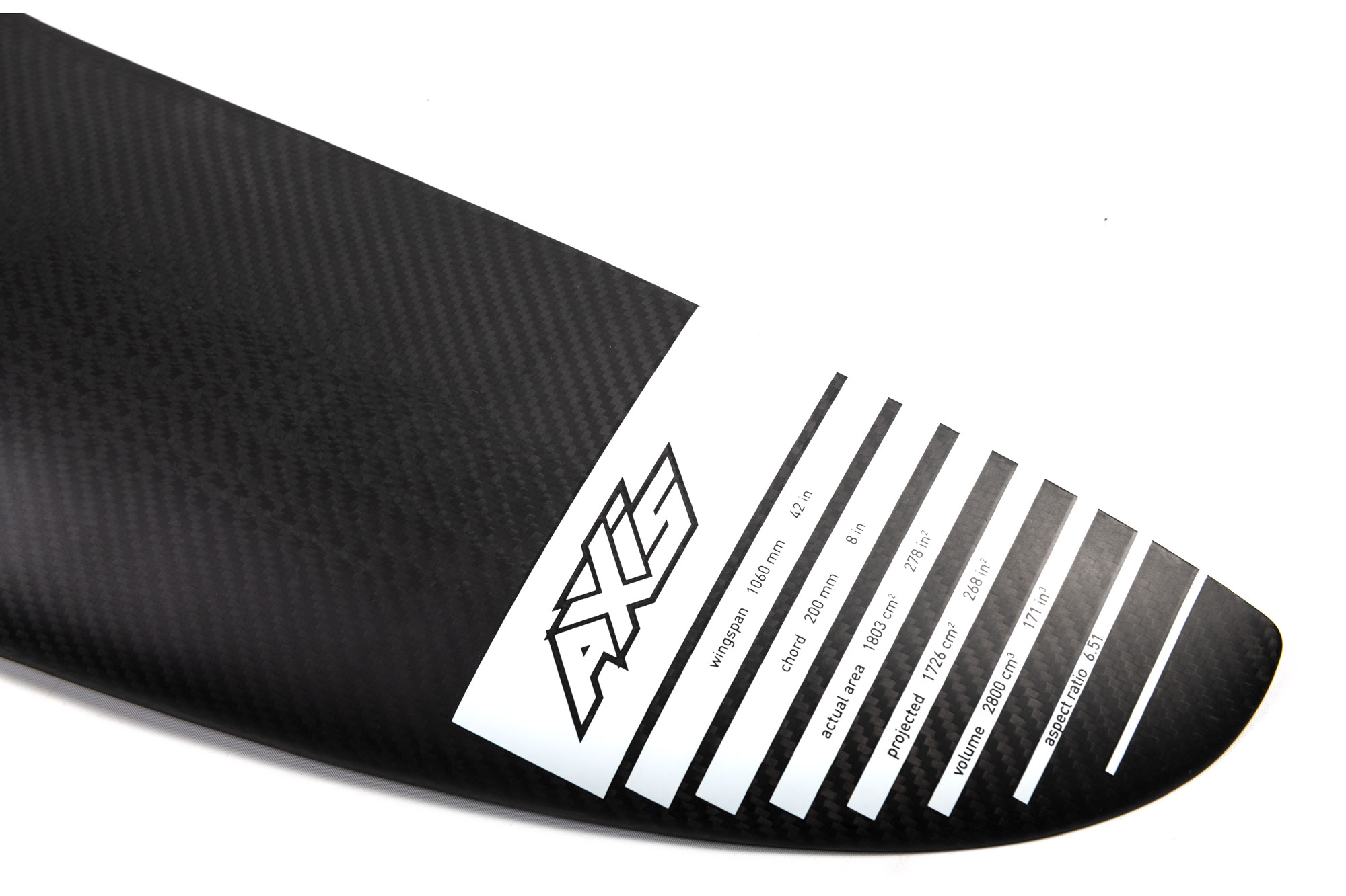 Переднее крыло фойла AXIS Foils BSC 1060 Carbon Hydrofoil Wing — construction detail