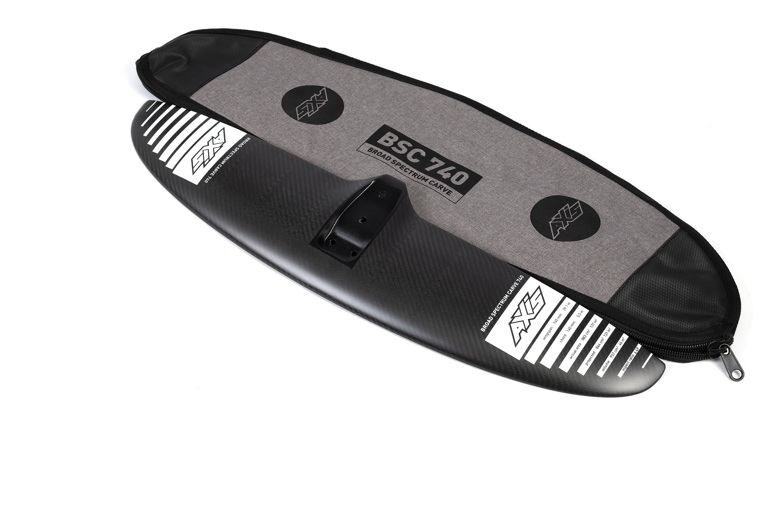 Переднее крыло фойла AXIS Foils BSC 740 Carbon Hydrofoil Wing — construction detail