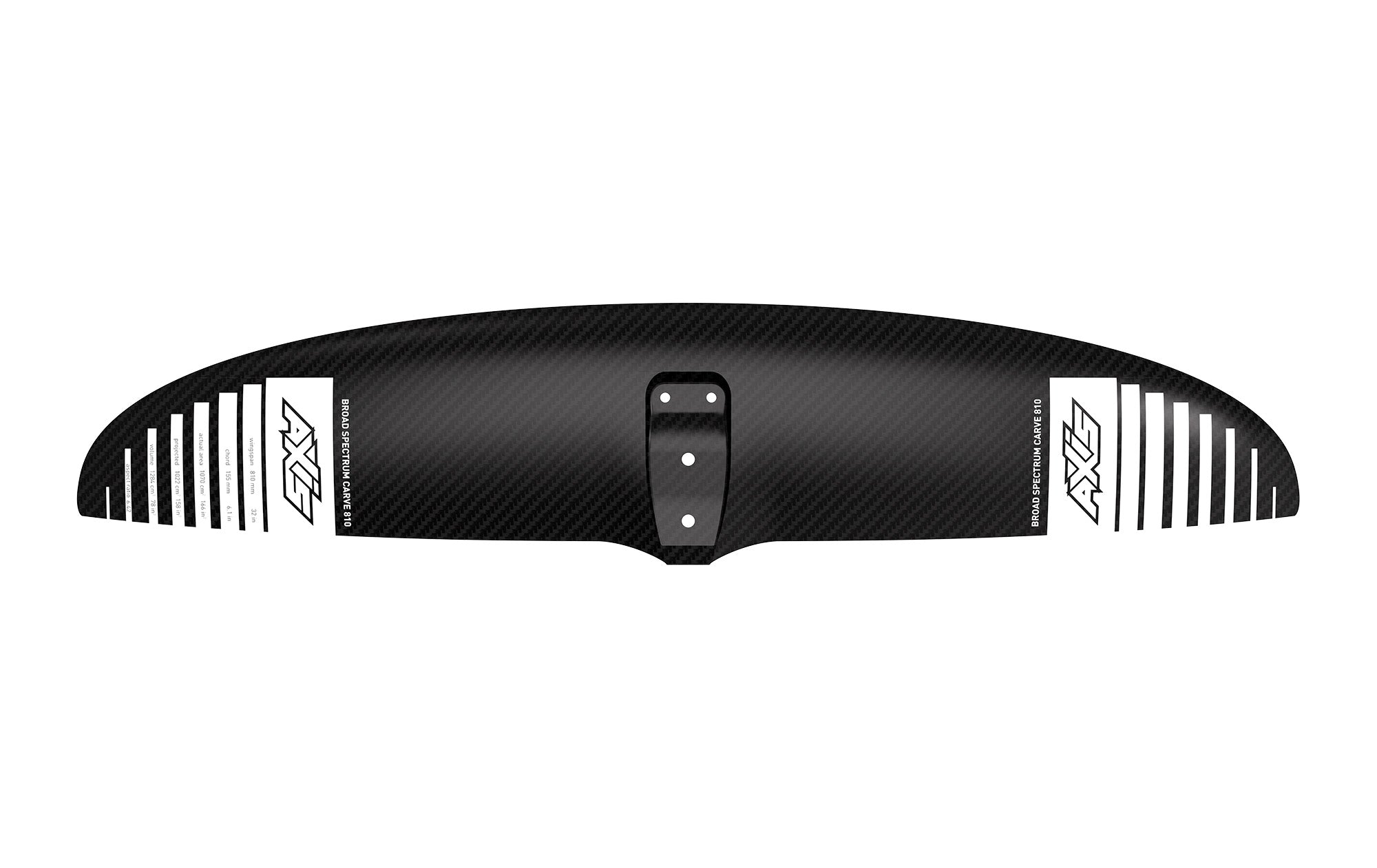 Переднее крыло фойла AXIS Foils BSC 810 Carbon Hydrofoil Wing — side view