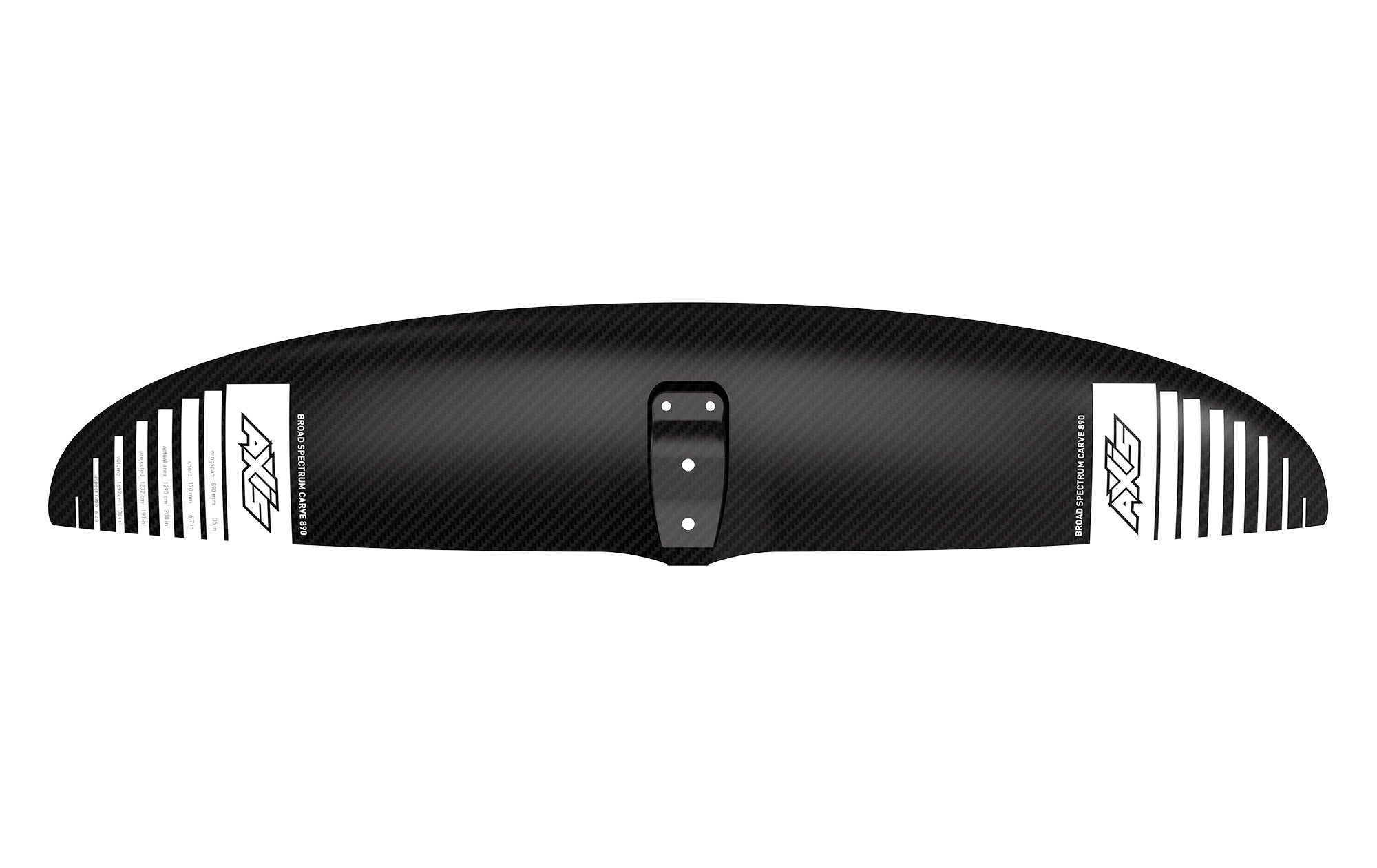 Переднее крыло фойла AXIS Foils BSC 890 Carbon Hydrofoil Wing — side view
