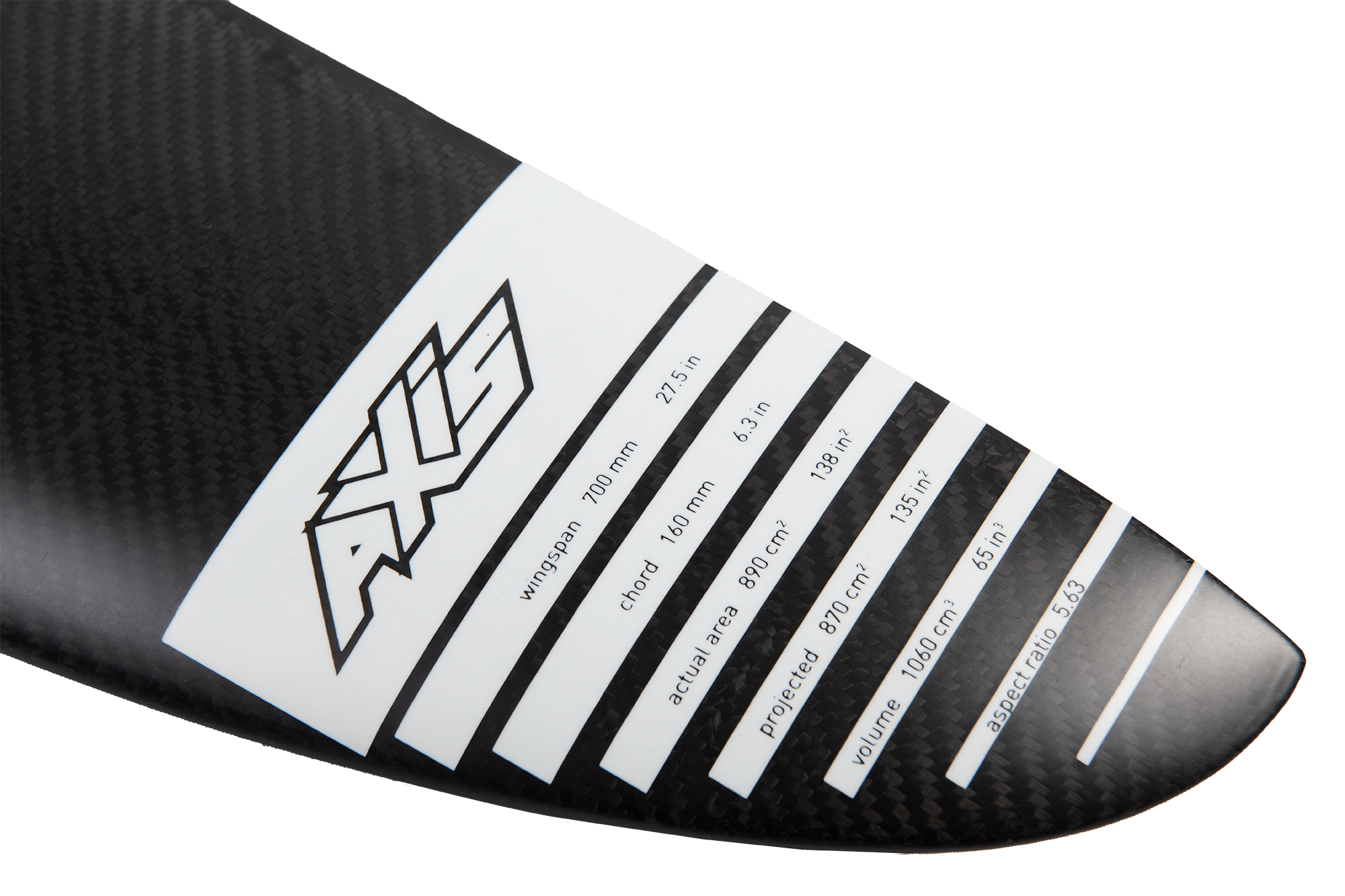 Переднее крыло фойла AXIS Foils HPS 700 Carbon Hydrofoil Wing — construction detail