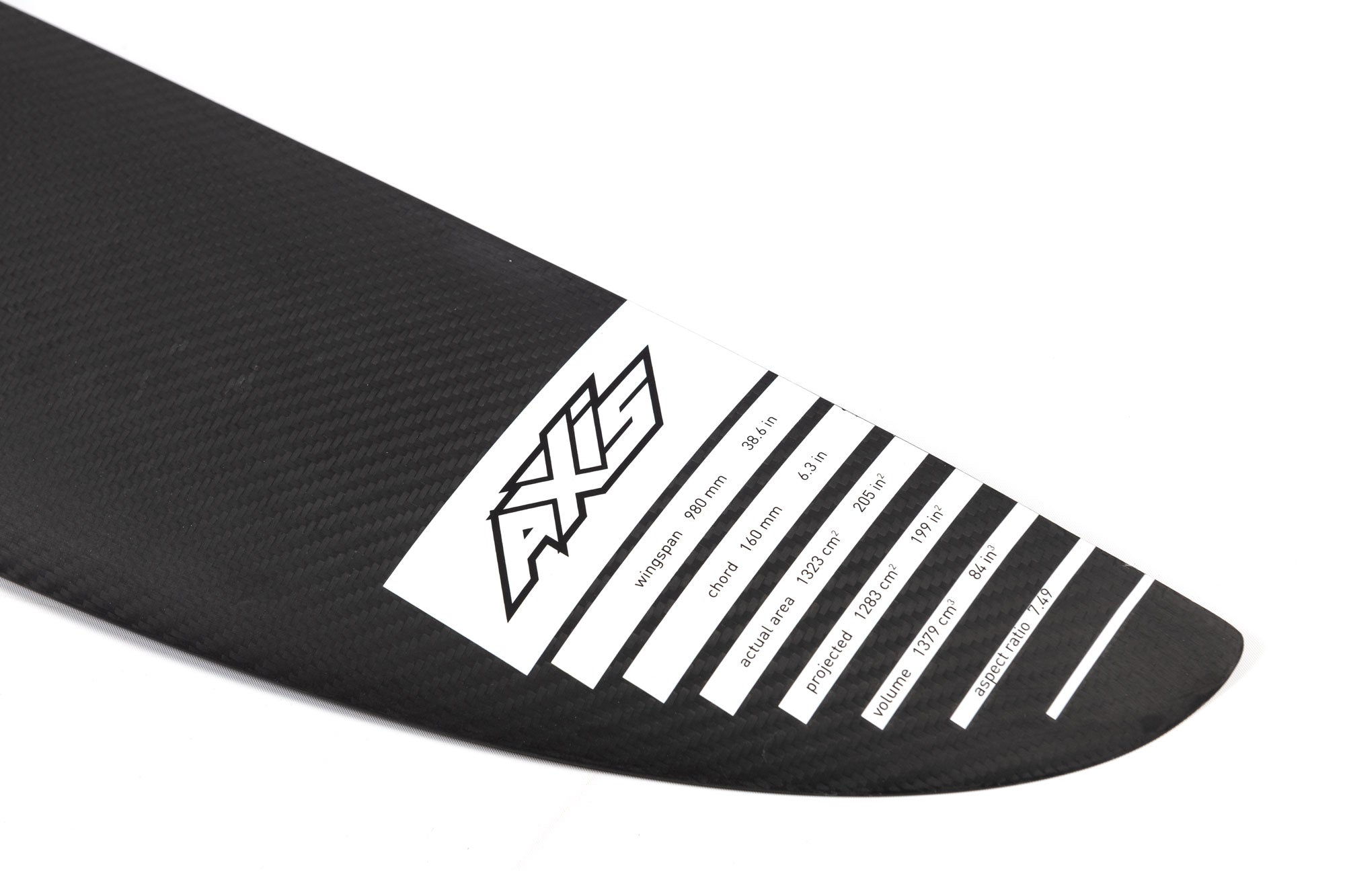 Переднее крыло фойла AXIS Foils HPS 980 Carbon Hydrofoil Wing — вид сверху