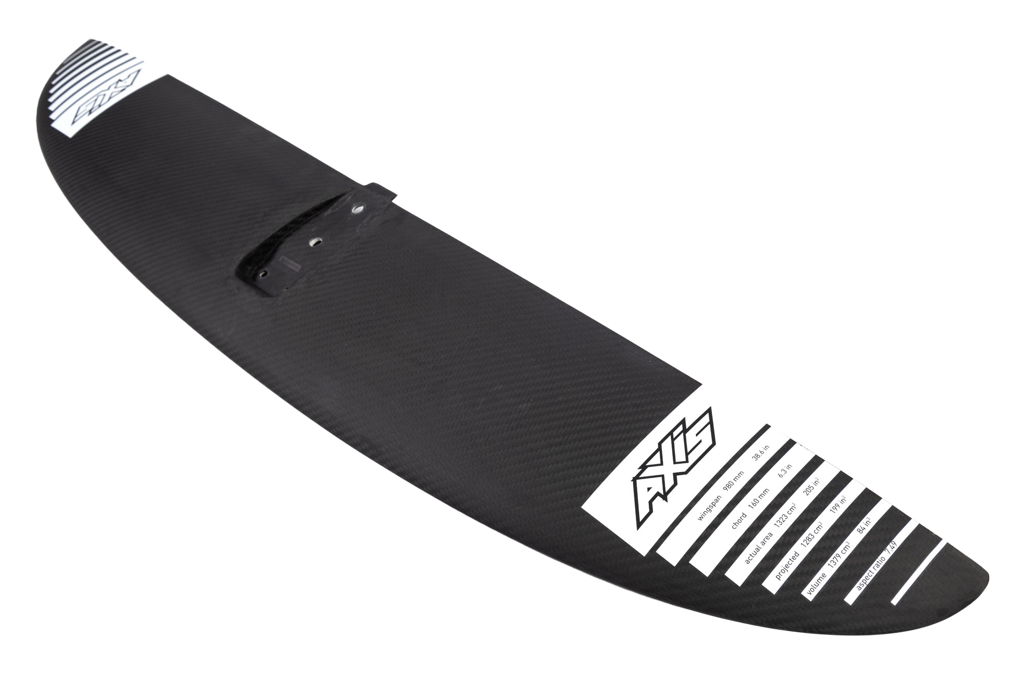 Переднее крыло фойла AXIS Foils HPS 980 Carbon Hydrofoil Wing — крупный план