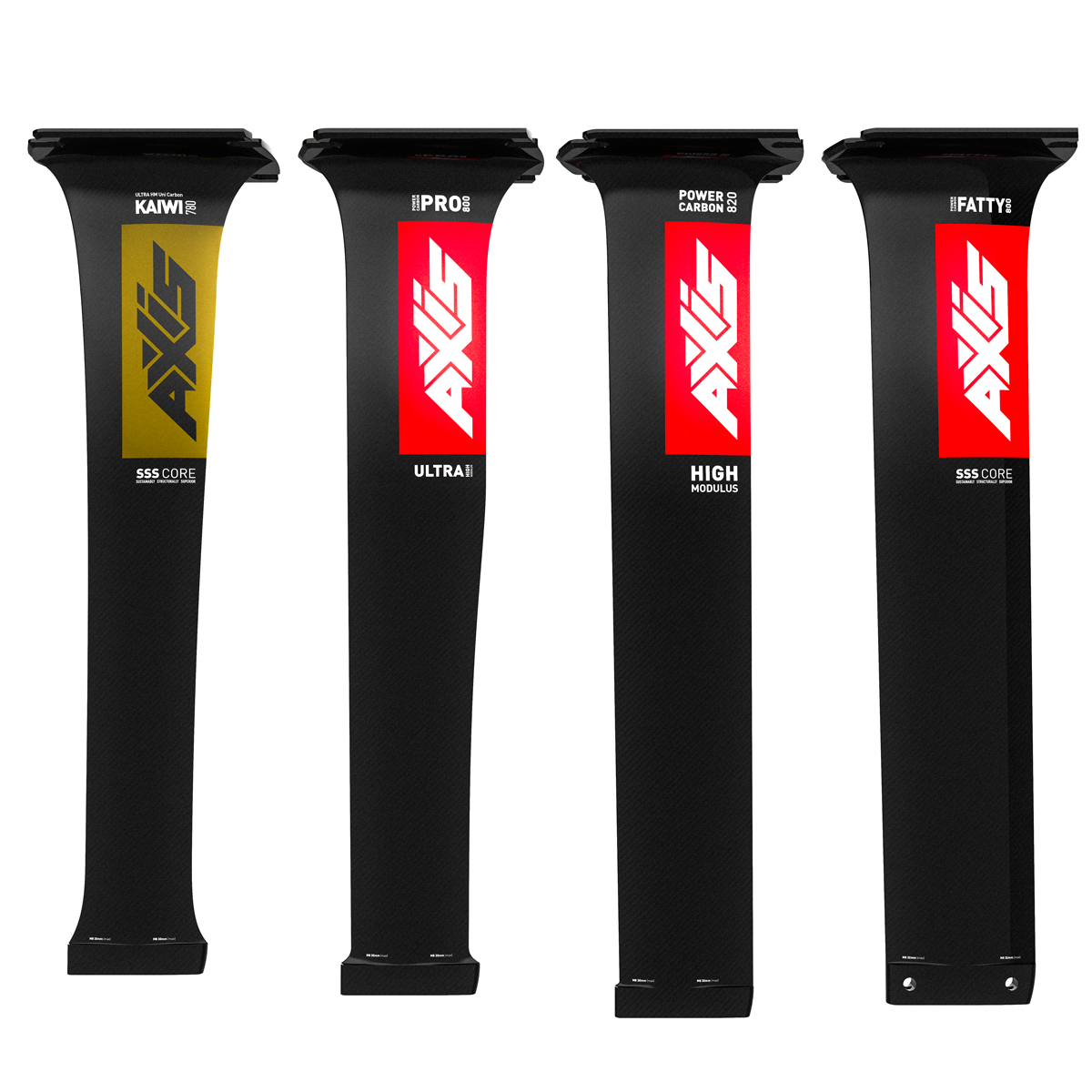 Мачта фойла AXIS Foils KAIWI Ultra High Modulus Uni Carbon Mast 780 — крупный план