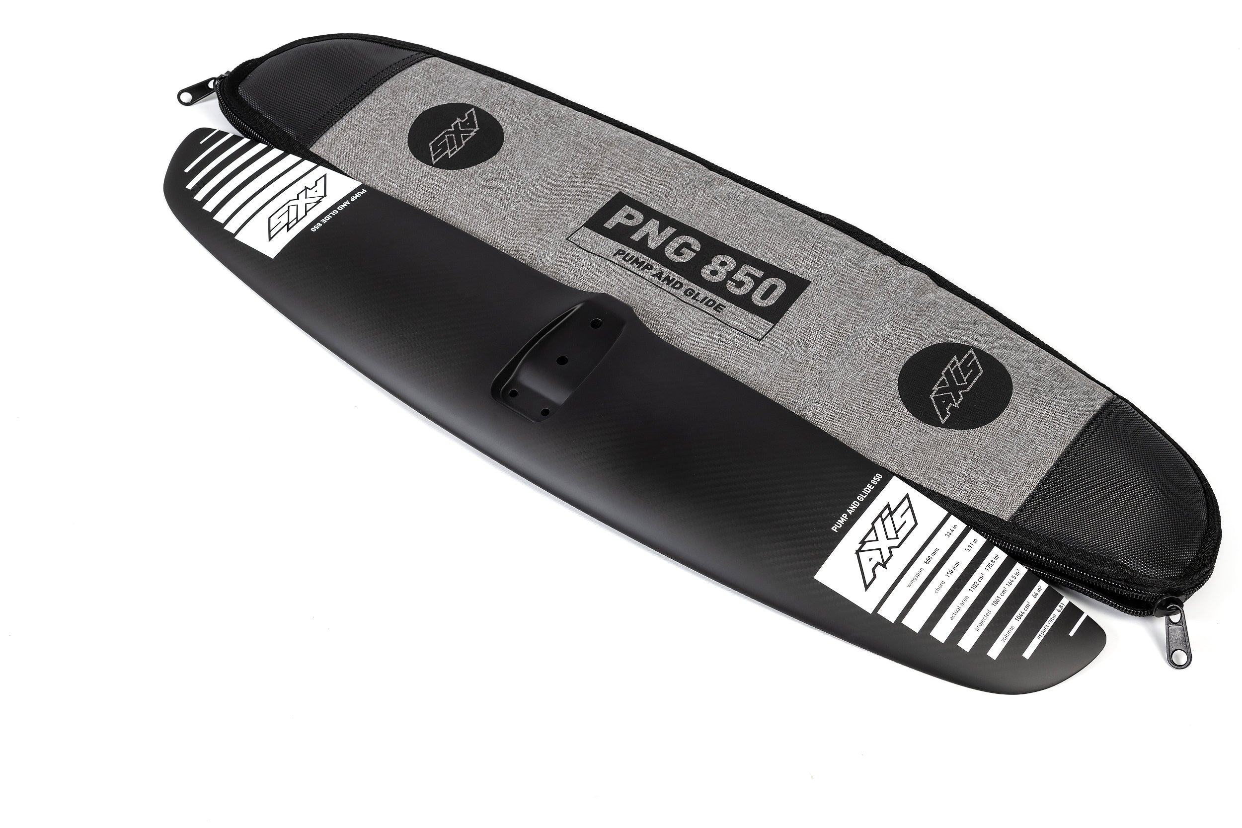 Переднее крыло фойла AXIS Foils PNG 850 Carbon Hydrofoil Wing — вид сверху