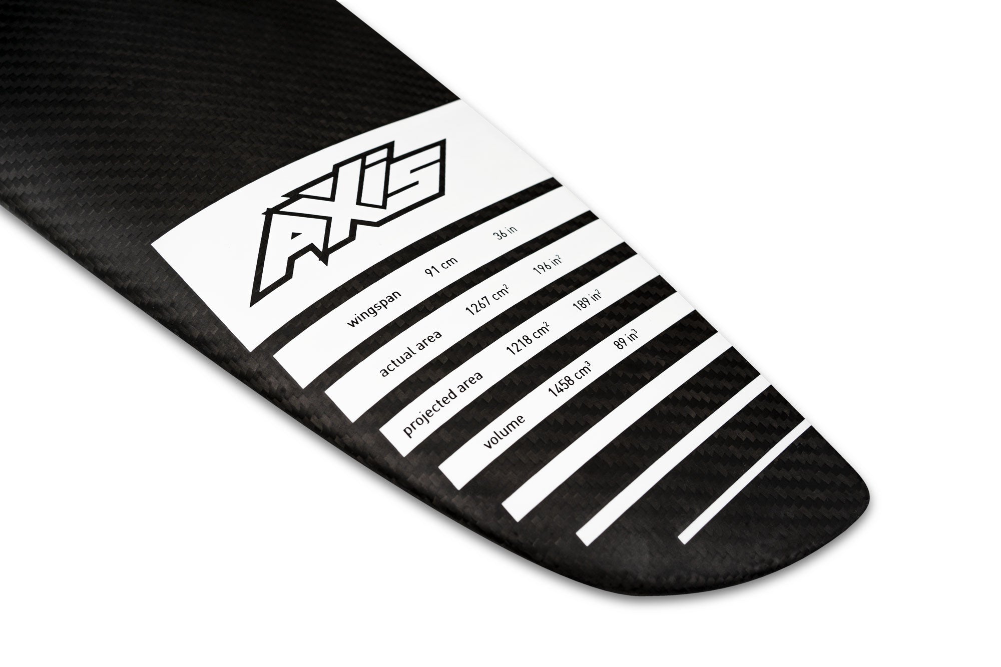 Переднее крыло фойла AXIS Foils PNG 910 Carbon Hydrofoil Wing — вид сверху
