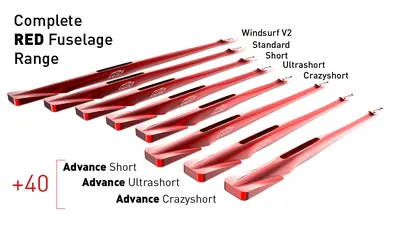 Фюзеляж фойла AXIS Foils Red Crazyshort Advance Fuselage — детали конструкции