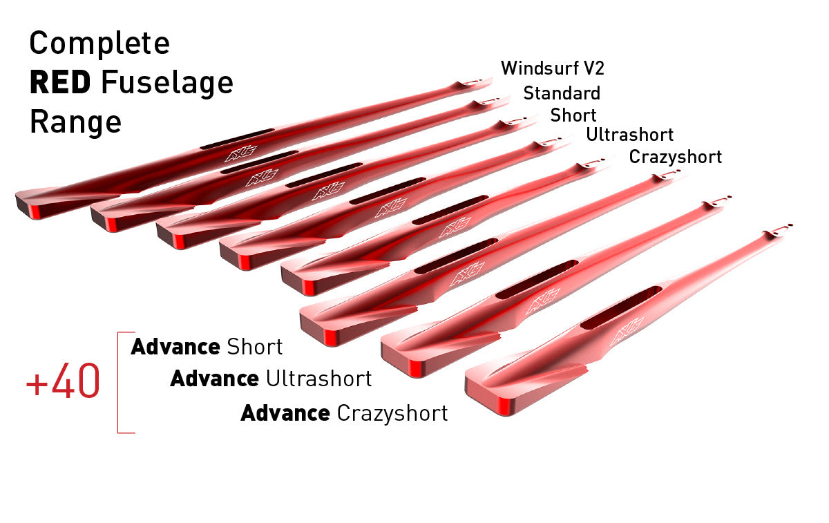 Фюзеляж фойла AXIS Foils Red Crazyshort Advance Fuselage — construction detail