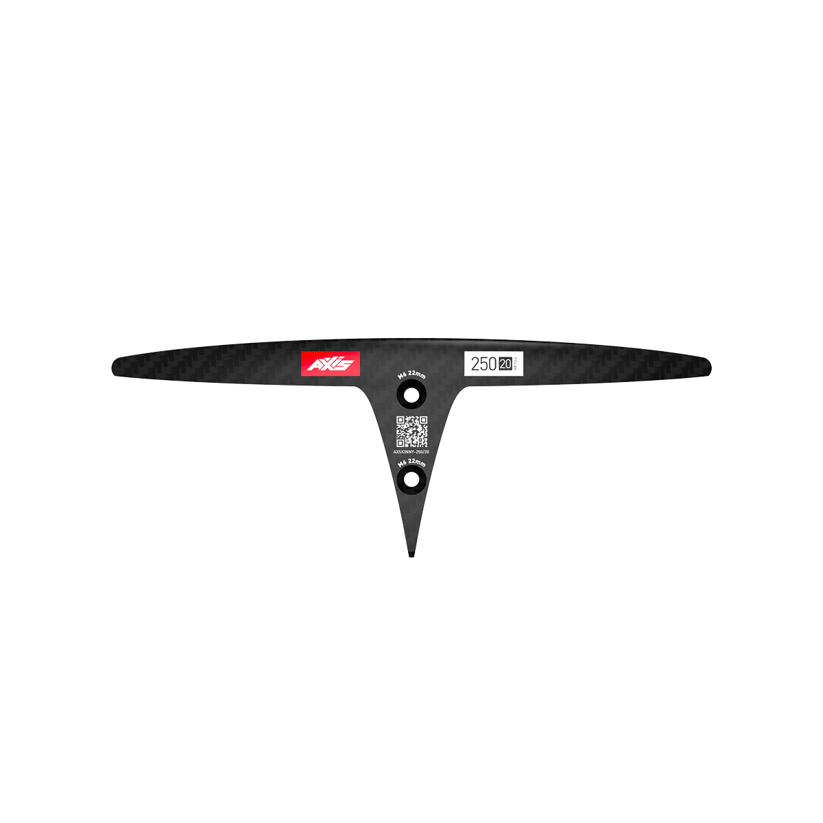 Переднее крыло фойла AXIS Foils SKINNY - 250/20 Carbon Rear Hydrofoil wing — вид сбоку