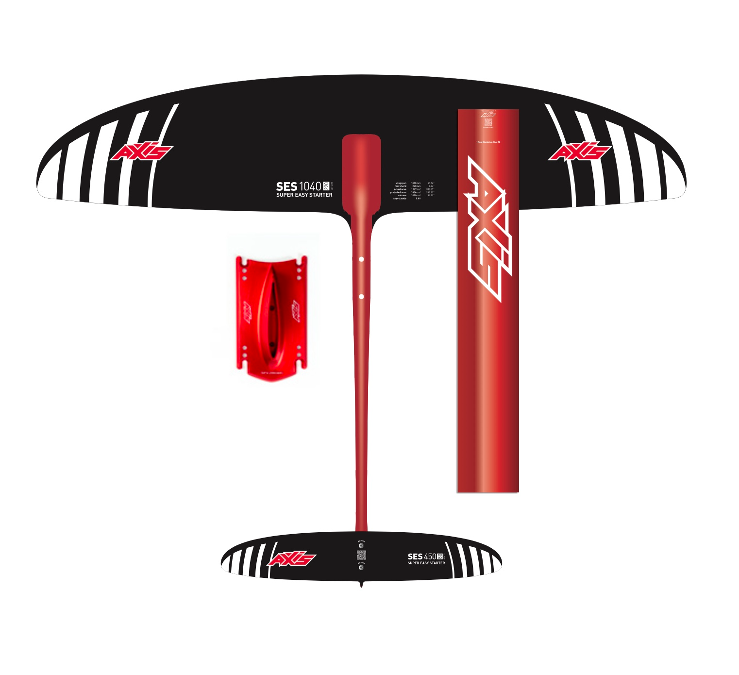 Гидрофойл AXIS Foils Super Easy Start (SES) Foil Package 1040 — купить в K1.surf