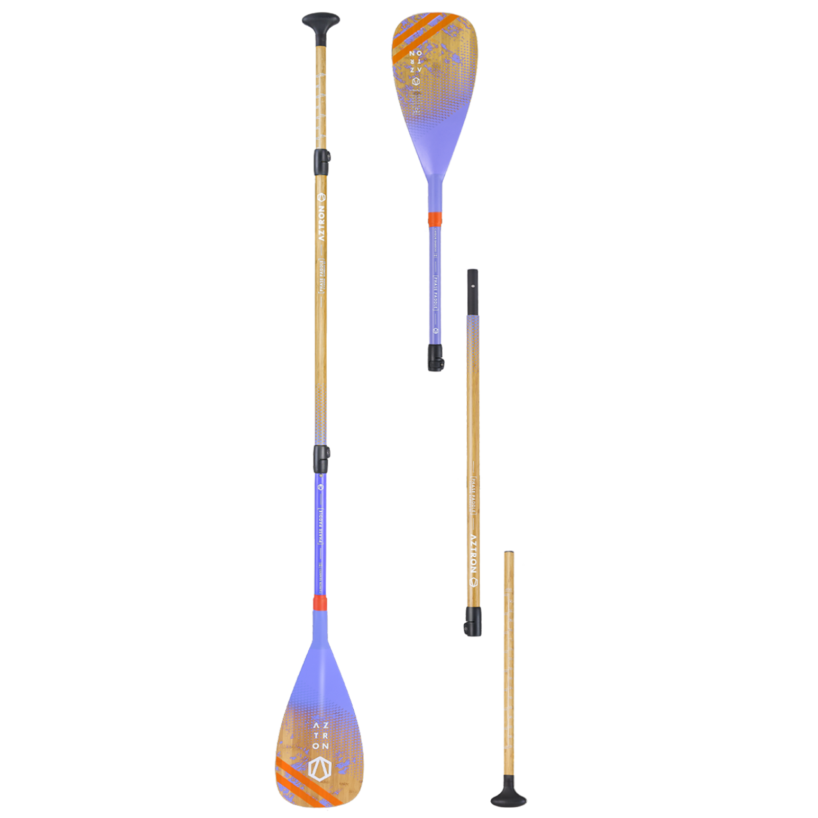 Aztron PHASE Bamboo Carbon 2-Section Paddle Blade: Accessory — side view