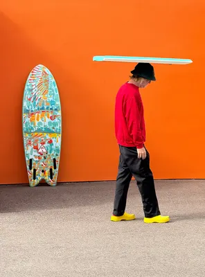 Сёрф-доска Catch Surf Heritage 5'8" Fish (Quad) x Andy Davis — крупный план