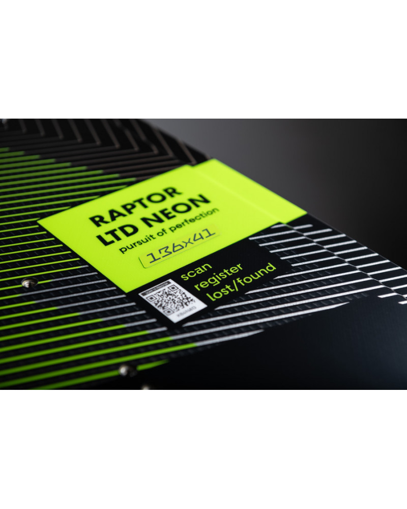 CrazyFly Raptor LTD Neon 2025 Kiteboard — side view