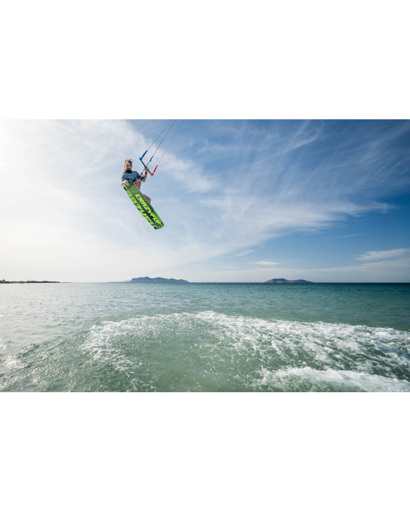 CrazyFly Raptor LTD Neon 2025 Kiteboard — top view