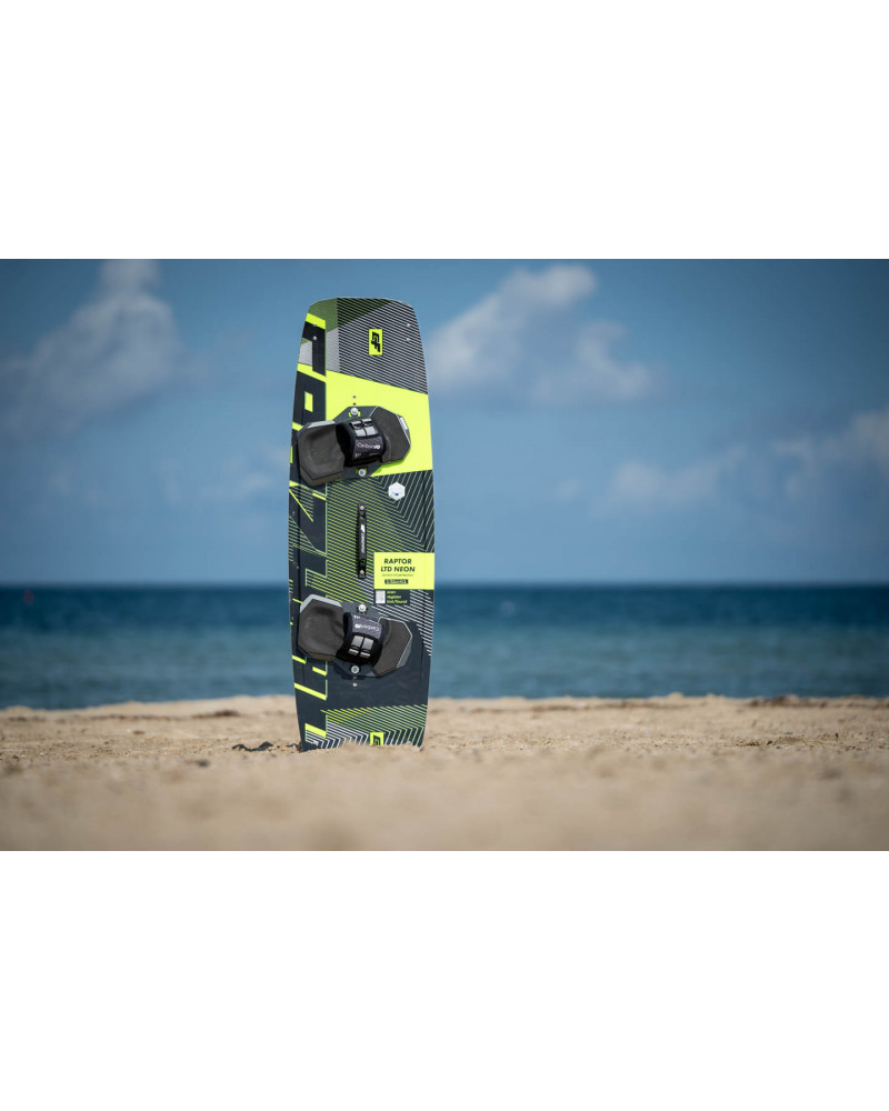 CrazyFly Raptor LTD Neon 2025 Kiteboard — close-up