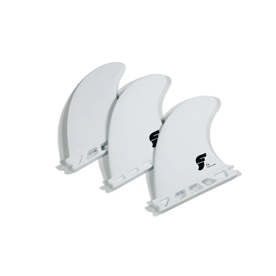 F-One Futures Fins F4 437 (Thruster set) - Standard White