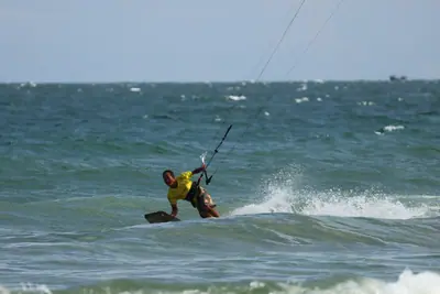 Kiting by the K1 station, Sandunes beach, Mui Ne