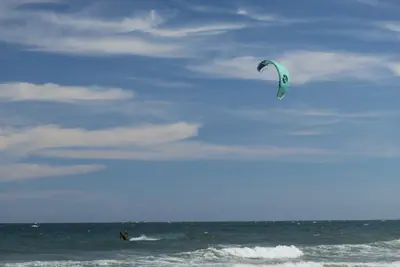 Kiting by the K1 station, Sandunes beach, Mui Ne